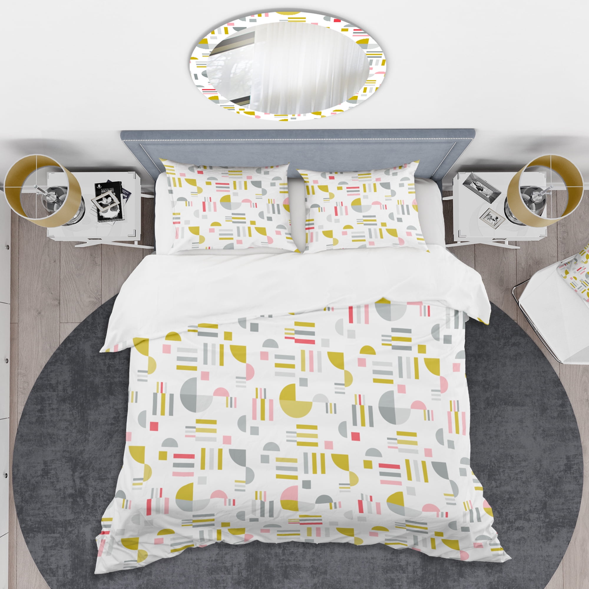 Designart 'Retro Abstract Design XVI' Mid-Century Modern Duvet Cover Set