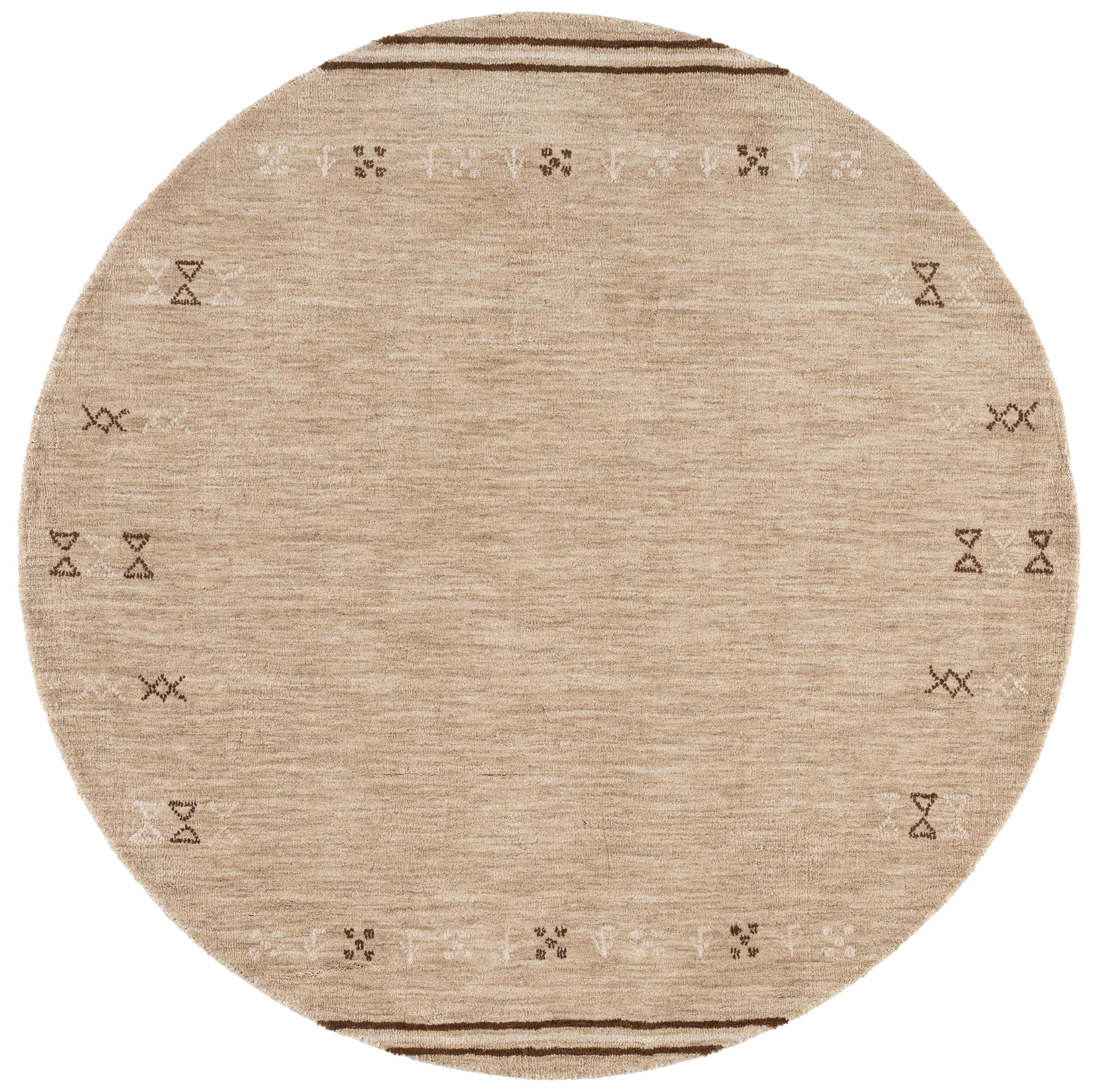 Safavieh Himalaya Jerrie Geometric Area Rug, Beige/Brown, 6' x 6' Round