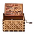 thumbnail image 1 of 3pcs Antique Wooden Decorative Engraved Hand Cranked Music Box, 1 of 6