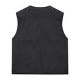 thumbnail image 6 of Stamzod Mens Vests Casual Lightweight Outdoor Cargo Vest Jacket for Fishing Work Travel Photo with Multi Pockets Black D XXL, 6 of 9