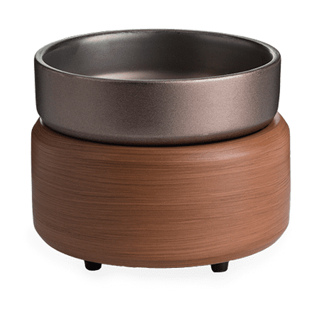 Pewter Walnut 2-In-1 Candle and Fragrance Warmer For Candles And Wax Melts from Candle Warmers