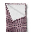 thumbnail image 2 of Abstract Soft Flannel Fleece Blanket, Continuous Composition Cubes Geometric Elements in Violet Tones Print, Cozy Plush for Indoor and Outdoor Use, 50" x 60", Dark Purple Grey Blush, by Ambesonne, 2 of 5
