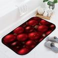 thumbnail image 4 of Floor Door Mats Bath Rugs Red Christmas Baubles Bathroom Carpet Non-Slip Absorbent for Entryway Indoor 23.6x15.7in Carpet Runner, 4 of 7