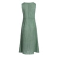 thumbnail image 4 of Sngxgn Women's Basic Bodycon Midi Dress Crewneck Sleeveless Casual Summer Tank Top Dresses(Green,XL), 4 of 4