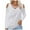White2, variant on Diufon Long Sleeve Womens Tops Fall Casual Solid Color Tunics V Neck off Shoulder Blouses