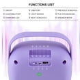 thumbnail image 4 of 6.5" Portable Mini Bluetooth Speaker Sports Stereo Lightweight Desktop RGB Lights TWS FM USB Purple, 4 of 9