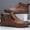 Dark Brown, variant on Men's Casual High-Top Leather Boots Side Zipper Slip-Resistant Outdoor Walking Driving Ankle Boots