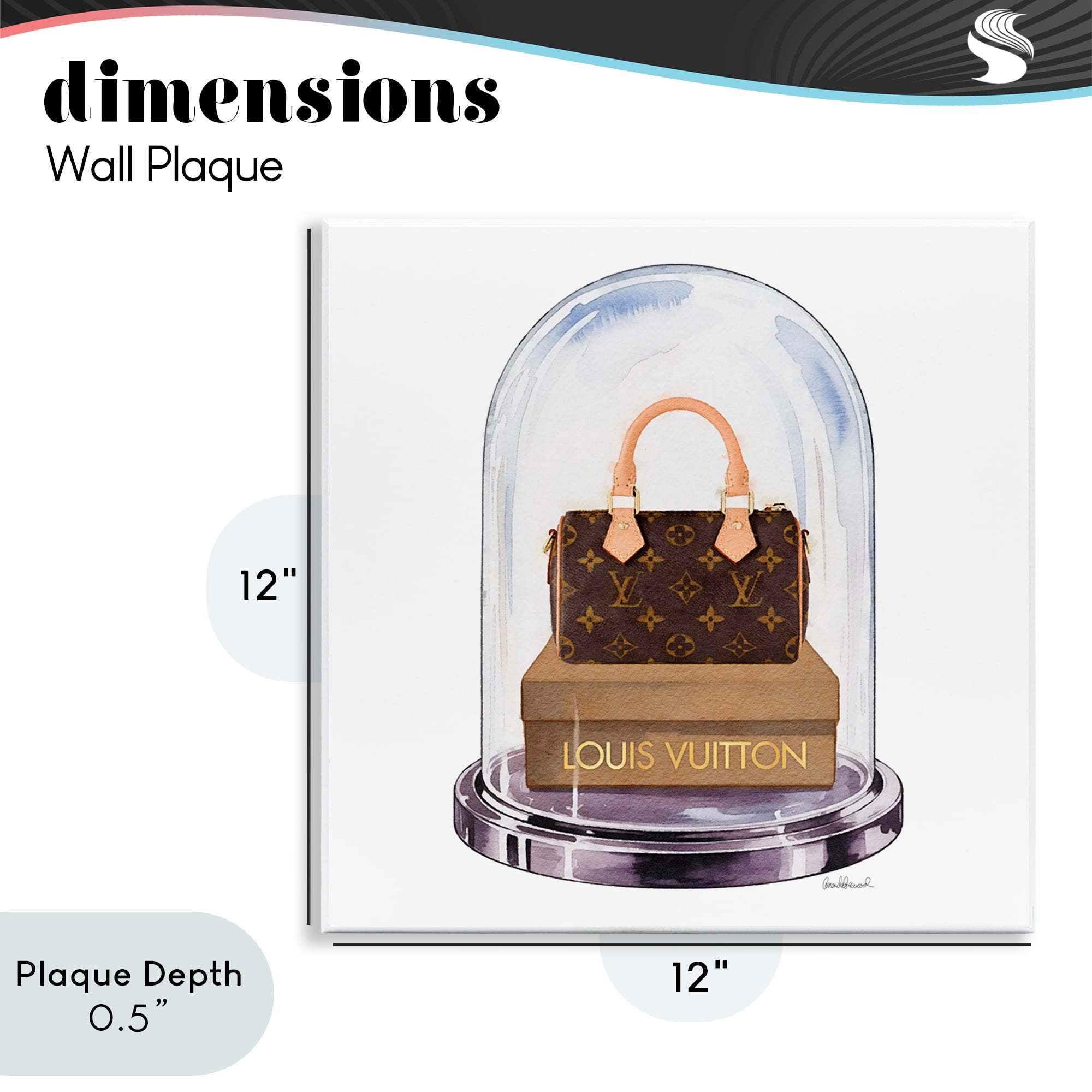 Stupell Industries Glam Purse Bell Jar Wall Plaque Art, design by Amanda Greenwood