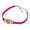 Pink, variant on Stop Staring Kawaii Chibi Girl Pigtails Novelty Suede Leather Metal Bracelet