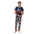 thumbnail image 3 of REORIAFEE Womens Pajama Sets Christmas 2 Piece Big and Tall Loungewear Long Sleeve Top Pant Santa Graphic Soft Sleepwear Blue M-3XL, 3 of 8