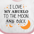 thumbnail image 4 of Inktastic I Love My Abuelo to the Moon and Back Boys or Girls Baby Bib, 4 of 4