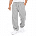 thumbnail image 6 of Gray Boys Sweatpants size 8, Drawstring Elastic Waist Kids Joggers with Pockets, Straight Leg Casual Sweat Pants for School Active Wear, 6 of 6