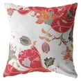 thumbnail image 2 of Red White Garden Indoor Outdoor Throw Pillow, 2 of 5