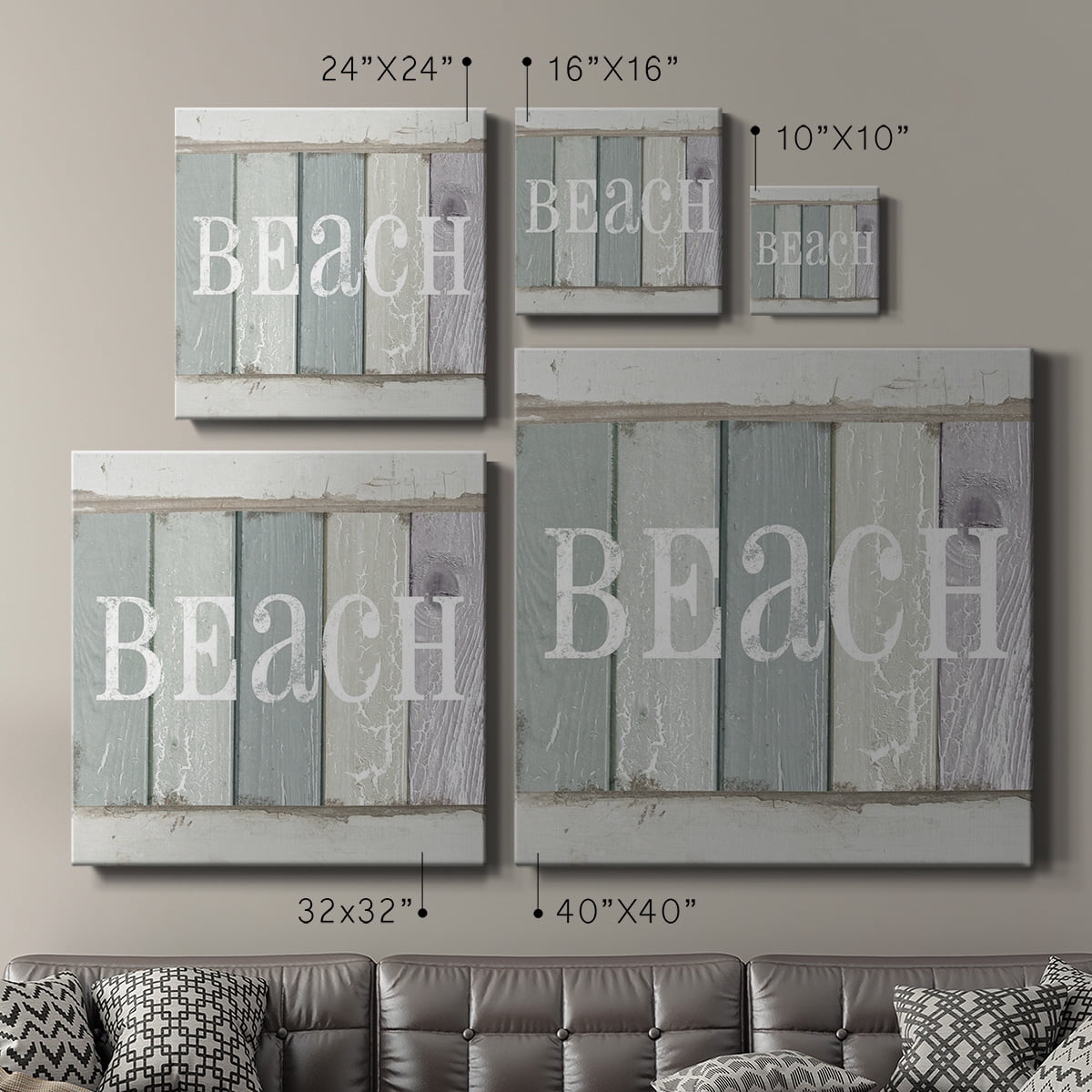 Wexford Home Beach Sign IV-Premium Gallery Wrapped Canvas, 24" x 24" - Ready to Hang