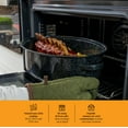 thumbnail image 4 of Granite Ware 4-Piece 18-in Roasting Set W/Lid, Enameled Steel, Speckled Black, 4 of 7