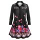 thumbnail image 1 of Top de Túnica de Talla Extra con Estampado de Flores con Media Rosegal  Blusas Tallas Grandes, 1 of 5