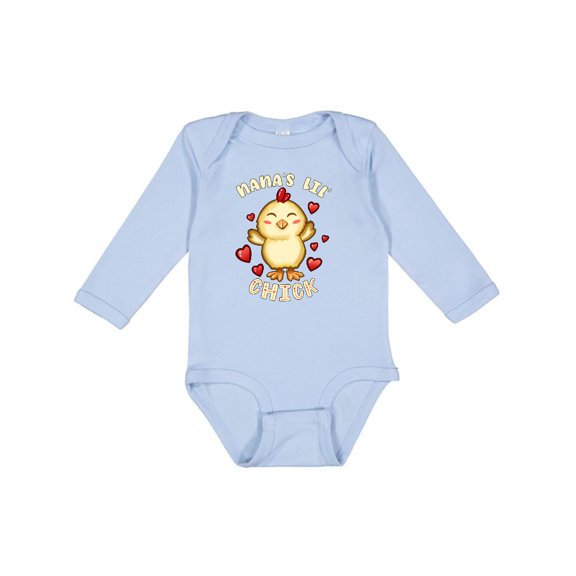 Inktastic Nana's Lil' Chick Boys or Girls Long Sleeve Baby Bodysuit