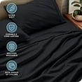 thumbnail image 6 of Bare Home Premium 1800 Collection 4-Piece Bed Sheet Set, Full, Black, 6 of 11