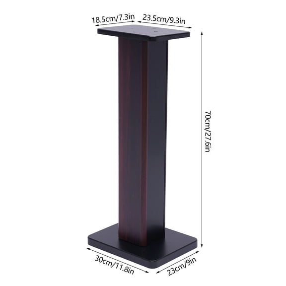 28" 1Pair Bookshelf Speaker Stands Surround Sound Home Theater Black Walnut NEW