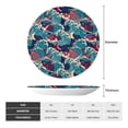 thumbnail image 2 of Kdxio Fish In The Wave Bone China Decorative Plate Ceramic Decorative Plate for Home Office Wall Stand Decorative Plates for Home Bedroom-7in, 2 of 6