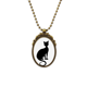 thumbnail image 1 of Collar colgante de figura de Gato negro Unbranded de bronce antiguo, 1 of 3