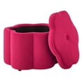 thumbnail image 5 of S-HOME Set of 2 Ottoman with Storage,Flower Shape Petal Ottoman,Upholstered Velvet Storage Ottoman Bench, 5 of 8
