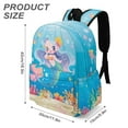 thumbnail image 3 of Mermaid Backpack 17 Inch Cartoon Mermaid Schoolbag Travel Backpacks, 3 of 8