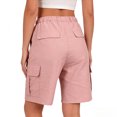 thumbnail image 4 of Vivianyo HD Women's Quick Dry Drawstring Cargo Bermuda Shorts, Summer Multi Pocket Outdoor Shorts for Women, High Waisted Knee Length Bottoms for Hiking and Daily Outings, Sizes S-2XL, 4 of 7