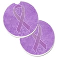 thumbnail image 1 of Lavender Ribbon for All Cancer Awareness Set of 2 Cup Holder Car Coaster, 1 of 1