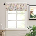 thumbnail image 2 of Pastoral Flowers Valances for Windows Wildflowers Retro Plants Linen Texture Rod Pocket Curtain Valance Window Treatment Short Curtains for Kitchen Living Room, 60"x14", 2 of 5