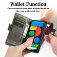 thumbnail image 2 of Case for Google Pixel 5a 5G Cover Leather Wallet Folio Case Book Design Flip Magnetic Closure - Grey, 2 of 5