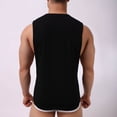 thumbnail image 4 of Man Casual Loose Solid-Color Sports Shorts Round-Neck Tank Sets, 4 of 4
