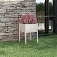 thumbnail image 2 of Jardinera VidaXL de madera maciza de pino blanco 50 x 50 x 70 cm, 2 of 9