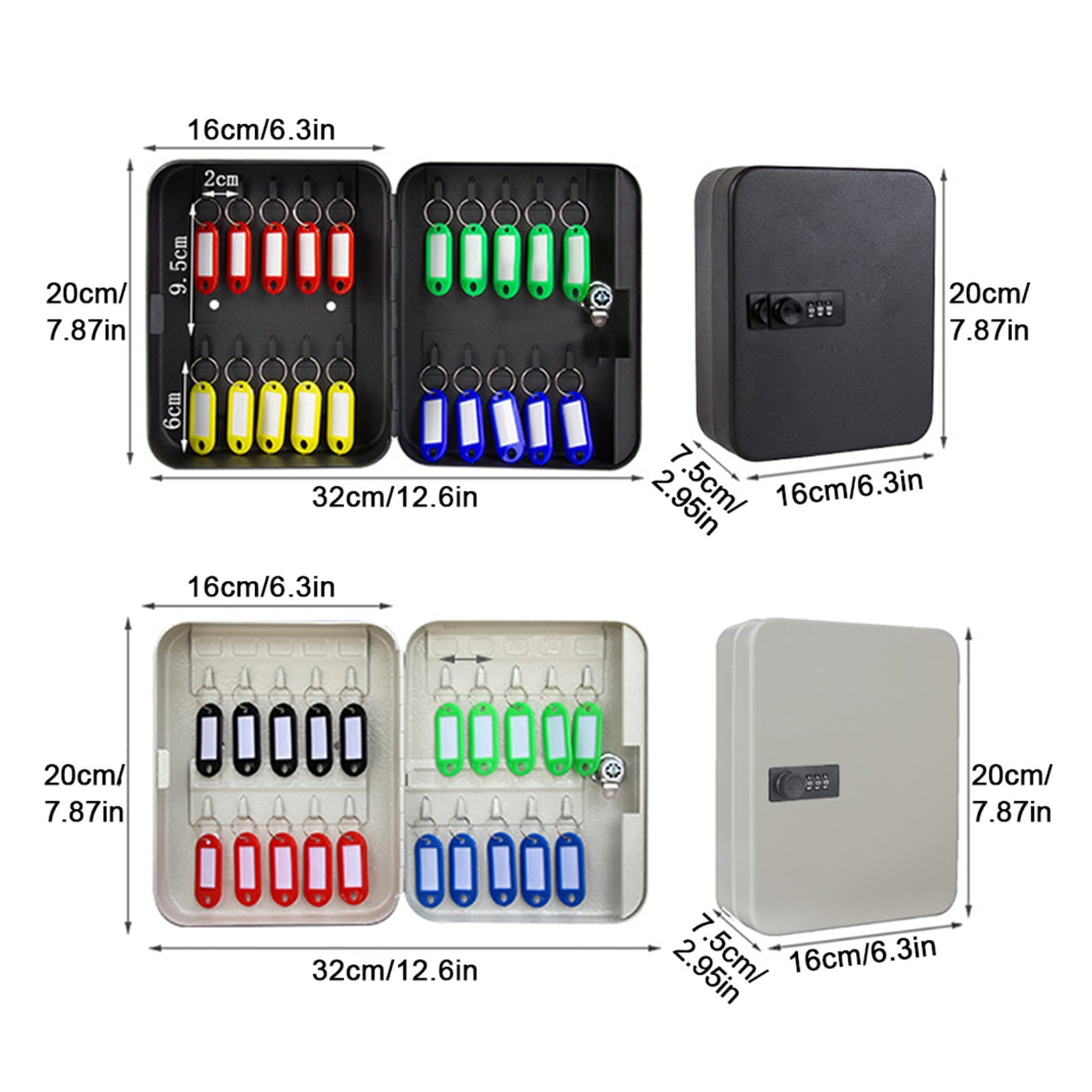 Combination Lock Password Resettable Code Home Key Safe Box Storage Cabinet Organizer Car Indoor Outdoor Wall Mounted Lockable ,Upgraded Security Combination Lock