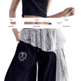 thumbnail image 5 of Lace Scarf Belts for Women BWASD Fashion Y2k Lace Cover Up Skirt Wrap Tie Side Flowy Asymmetrical Layered Necktie White Fashion Accessories for Dance Going Out, 5 of 8