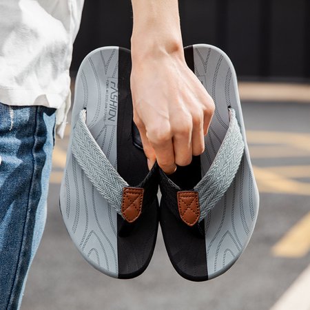 

Vedolay Slippers Shoes Cloud Slippers for Men Adjustable Memory Foam House Shoes Gray 7