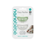 Nanobebe Flexy Newborn Pacifier, Newborn 0-3m | Sage & White | 2 Pack - Walmart Exclusive