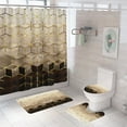 thumbnail image 1 of 4 Pcs Green Marble Shower Curtain Set with Rug Bathroom Curtains Shower Set Toilet Mat Lid Rug Bathroom Sets Shower Curtain Sets with 12 Hooks, 72"x72", 1 of 5