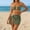 S-Army Green, variant on Swimming Suits For Women Swimwear Tankini 3 Piece Outfit With Skirt Bikini Separates For Beach Resort Elegant Clothes S White