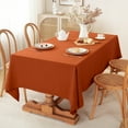 thumbnail image 4 of Luxurious 100% Pure Linen Tablecloth - Eco-Friendly, Durable, and Perfect for Every Occasion - Caramel 60x90 Inch, 4 of 7