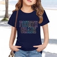 thumbnail image 2 of YunPes Girls School T Shirt Fourth Grade Back To School Short Sleeve Tops Elementary Student Summer Versatile Crewneck Tee Tops, 2 of 5