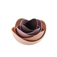 thumbnail image 2 of Ceramic Salad Bowl Set of 5 Microwave Safe Nesting Bowls for Kitchen, Serving, and Food Storage, 2 of 9
