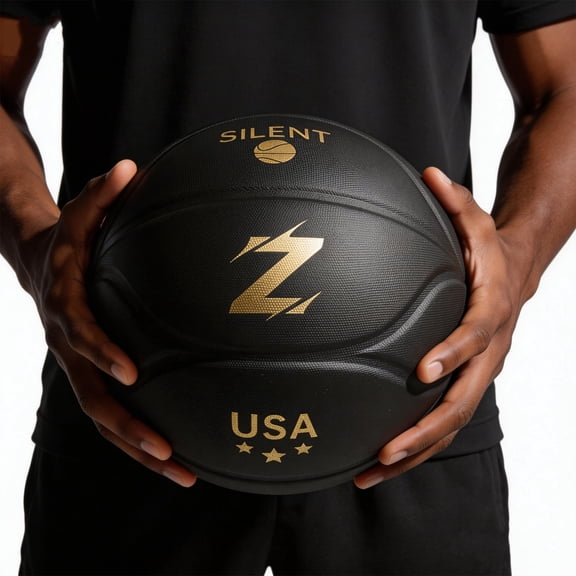 Compressed Silent Basketball for Indoor Play - Size 7 Noise Reduction Basketball with True Bounce & Durable PU Foam, Ships Compressed for Easy Storage, Quiet Dribbling for Home Practice