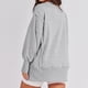 thumbnail image 5 of Sudadera Casual Corte Suelto Cuello Redondo Traje Urbano Básico Ygjytge Gris claro T XXL para Mujer, 5 of 6