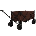 thumbnail image 3 of FFZ Utility Park Garden Cart and Folding Camping Trolley for Outdoor Picnic, Brown, 3 of 11