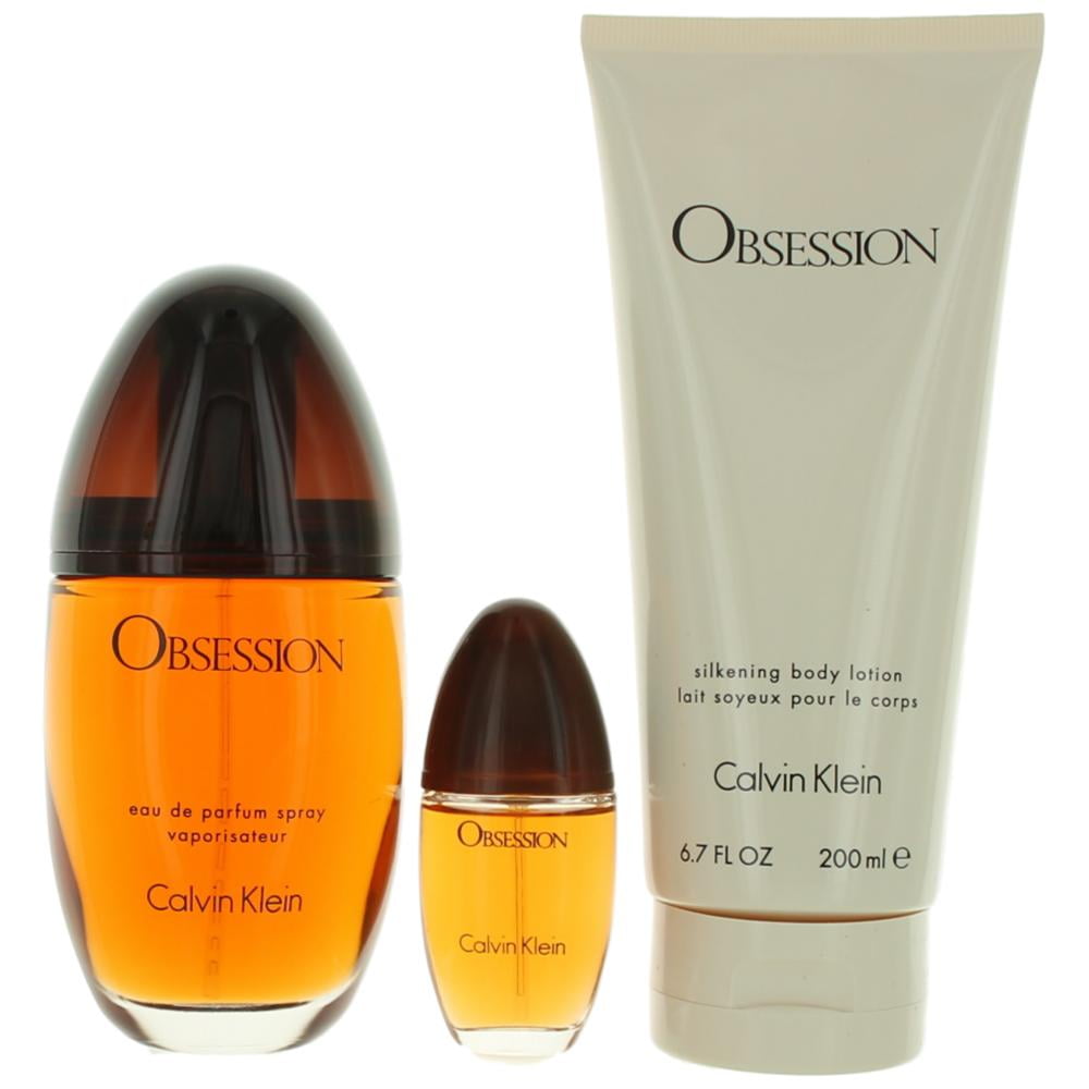 Calvin Klein Obsession by Calvin Klein, 3 Piece Gift Set for Women