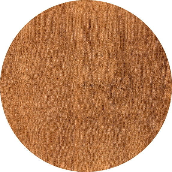 Ahgly Company Indoor Round Oriental Orange Industrial Area Rugs, 3' Round