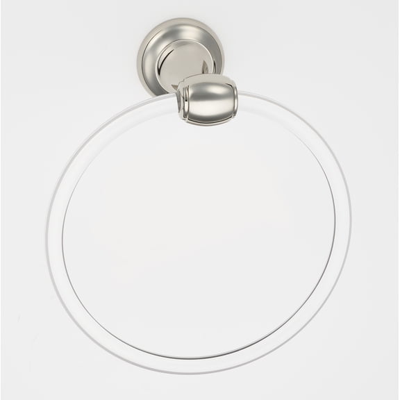 Alno A7340-PN Royale Acrylic 6" Diameter Towel Ring - Nickel