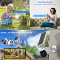 thumbnail image 2 of TOGUARD 4MP Solar Wireless Outdoor Security Camera System with Base Station, CCTV Camera Security System 2-Way Audio PIR Motion Detection Night Vision Support TF/Cloud Storage HDMI Output, 2 of 7