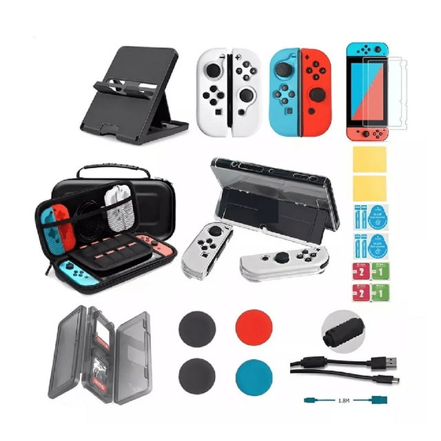 Kit De 25 Accesorios Funda Para Nintendo Switch Oled Estuche